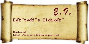 Eötvös Ildikó névjegykártya