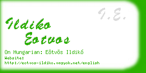 ildiko eotvos business card